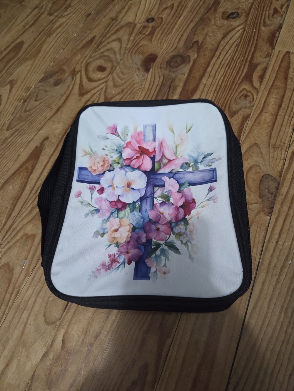 Floral Cross Bible Cover Case